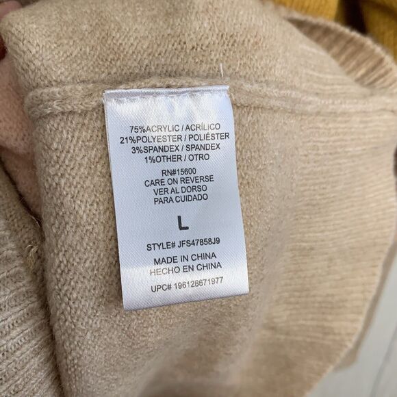 Mason & Belle Cream Pink Sweater Large NWT - Picture 3 of 4